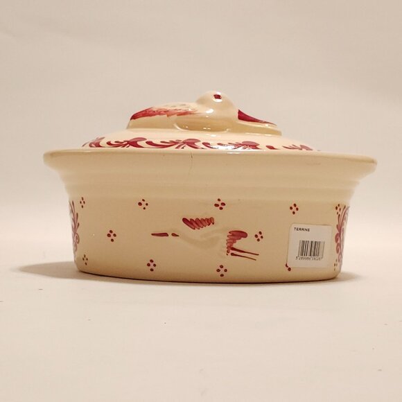 Vintage Soufflenheim Alsatian Alsace French Artisan Pottery BNWT TERRINE - Picture 8 of 8